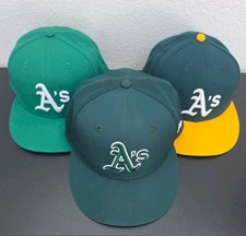 A's New Era Baseball Cap Collection 3 Hats Size 7 1/2 New No Tags picture