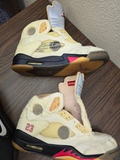 NIKE Off-White x AIR JORDAN 5 Retro SP Sail size 10 (read description) picture