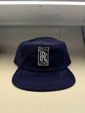 Vintage Style Rolls Royce Navy Corduroy Snapback Hat Baseball Cap Navy picture