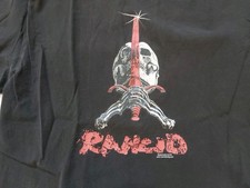Vintage Y2K Rancid Band Tee 2003 Skull Sword Machete T-Shirt Black Punk Rock picture