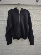 New H & M Wool Blend Fuzzy Zip Through Hoodie Mens Size Small picture
