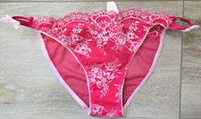 NWT Vintage Victoria's Secret Pink Mesh Lace Low-Rise String Bikini Panties S picture