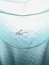 Greg Norman Sea Green and White Play Dry Short Sleeve Polo. Beautiful Shirt. picture