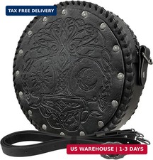 HiiFeuer Viking Embossed Crossbody Bag, Nordic Faux Leather Belt Bag Satchel Bag picture