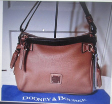 Dooney & Bourke Tassel Shoulder Bag In Caramel Pebbled Leather Gld Tone Hardware picture