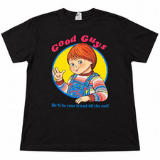 Chucky Good Guys T-Shirt XL Black Double Sided Horror Graphic Tee New No Tags picture