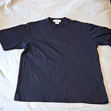 Mondo di Marco Men's Black Ribbed Knit Cotton Crew Neck T-Shirt Short Sleeve M picture