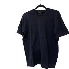 Massimo Dutti Mens Sweater Shirt Medium M Navy Blue Short Sleeve 0970/388 NWT picture