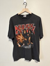 Vintage 90s Kiss Revenge Tour T Shirt Pop Metal Rock Band Size XL Made In USA picture