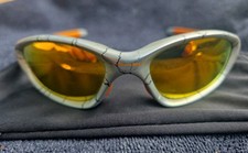 Vintage Oakley XX Twenty FMJ Silver W/Fire Iridium Lenses CRACKLE DELAM FINISH picture