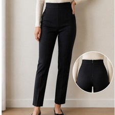 NWT Ann Taylor Petite PS Black Slim Ankle Pants Career Office Stretch Trousers picture
