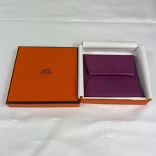 Authentic HERMES Bastia Coin Purse Epsom Leather Rose Purple picture