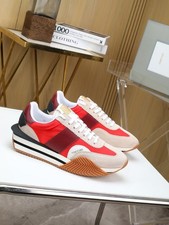 ✌TOM FORD Men's low-top Red/Brown Comfortable sneakers  picture