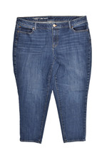 Talbots Flawless Girlfriend Jeans Womens 18W Medium Wash Stretch Denim Blue picture