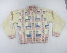 Vintage 1980s Lauren Hansen Hand-Knit Sweater Medium picture