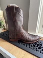 Tecovas The Cole Mahogany Caiman Crocodile Western Boots Men's US 10.5 D Brown picture