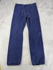Vintage Champion Sweatpants Mens Large Blue Reverse Weave Fleece Warmup USA 80s picture
