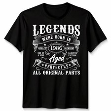 40Th Birthday Unisex Tshirt Vintage Born In 1986 40 Years Old Bday picture