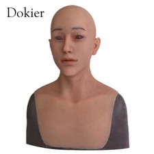 Realistic Silicone Mask Young Man Full Face Head Mask For Crossdresser Cosplay picture