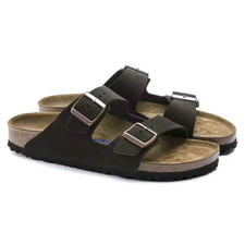 BIRKENSTOCK Arizona Soft Footbed Suede Leather Mocha Men's and Women's Sandals picture