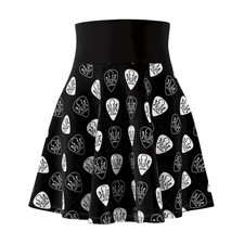 OCTAV3 Skater Skirt Black & White Octopus Picks picture