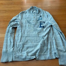 Vintage y2k American eagle grunge turtle neck button up sweater picture