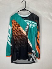 Fly Racing Kinetic Jersey Mens Small Green Black Long Sleeve Motocross MX picture