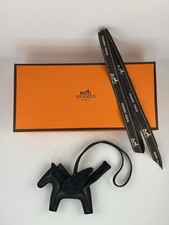 Hermes Noir Black Milo Lambskin Alligator Touch Rodeo Pegase Bag Charm picture