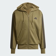 adidas men Essentials 3-Stripes Fleece Hoodie picture