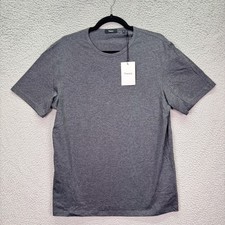 Theory Tshirt Mens M Gray Precise Tee Luxe Cotton Jersey Pestle Melange Preppy picture
