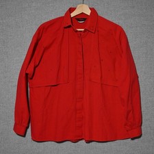 Roper Western Shirt Womens Beaded Double Flap USA Large Red picture