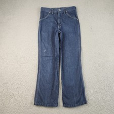 70s Vintage Wrangler Student Jeans 28x25 No-Fault Rainbow Tag Hemmed picture
