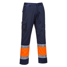 Portwest Hi-Vis Two-Tone Combat Trouser Pants Durable Polycotton Fabric picture