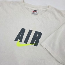 VINTAGE 90S NIKE AIR SHIRT MENS XL GRAPHIC TSHIRT WHITE SWOOSH FADED STREETWEAR picture