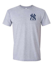 NY Yankees Left Chest Graphic Logo, TEES, New York Baseball Unisex. All Sizes picture