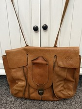 VTG Patricia Nash brown Italian leather boho oversized bag satchel purse Backpac picture