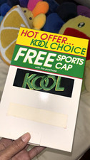 VINTAGE 1991 Kool Black Baseball Cap Green KOOL Logo Adjustable NEW NEVER WORN picture