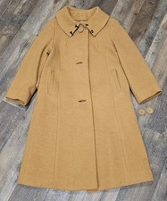 Vintage Union Made In USA 50's 60'S Yellow Womens Wool Coat Miss Penn Jr's picture