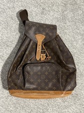 Authentic vintage Louis Vuitton Monogram Brown Canvas  Drawstring Backpack  picture