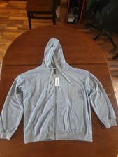 Zeagoo Womens Full Zip Hoodie Size L Gray Heather Lightweight Sweatshirt Jacket  picture
