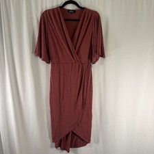 New Lulu's Dress Women's Small Red Vneck Short Sleeve Modal Blend picture