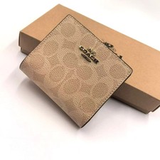 NWT Coach Snap Wallet In Signature Canvas CW789 signature canvas/Sand/Chalk picture
