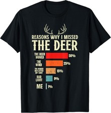 Funny Reasons Why I Missed The Deer Hunting Unisex T-Shirt picture