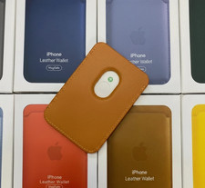 iPhone 18 17 16 15 14 Original Leather Wallet Card Holder Case With MagSafe picture
