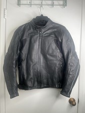 Dainese Zen EVO Perforated Cowhide Leather Motorcycle Jacket Black Sz 52 Pockets picture