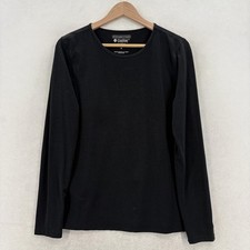 Coolibar Morada Everyday Shirt Womens Medium Black Long Sleeve UPF 50 Sun Travel picture