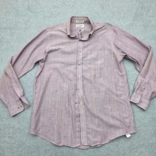 Vintage Sears Roebuck & Co. Made USA Purple Striped Oxford Shirt picture