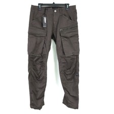 G-Star Raw Rovic Zip 3D Regular Fit Tapered Leg Pants In Raven Men's Size 30/30 picture