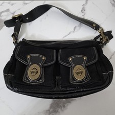 Coach Legacy 65th Anniversary Turnlock Black Leather Satchel Bag picture
