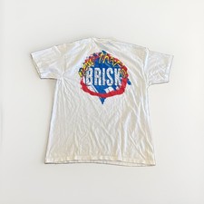 Vintage Brisk Iced Tea Shirt Mens XL White Junk Food Promo 90s Lipton picture